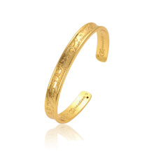 52252 brazaletes de oro últimos diseños de moda 18k delicado circonita blanca flor de piedra chapado en oro brazalete de la joyería